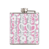 Flasques Motif avec des coeurs et des fleurs (Dos)