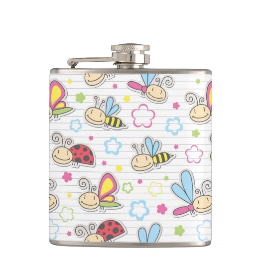 Flasques motif avec des insectes (Devant)