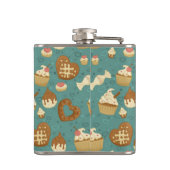 Flasques Motif avec des petits gâteaux et des sucreries (Dos)
