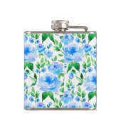 Flasques Motif avec fleurs d'aquarelle bleue (Dos)