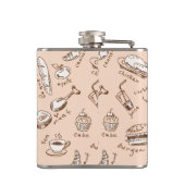 Flasques Motif avec la nourriture (Dos)