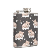 Flasques motif avec le petit sommeil d'ours (Droite)