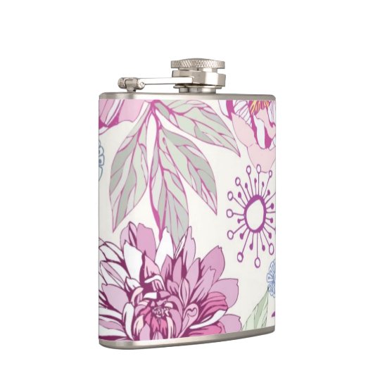 Flasques Motif avec les fleurs roses (Droite)