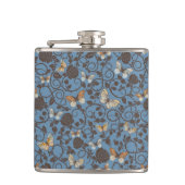 Flasques motif avec les roses et le papillon (Devant)