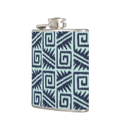 Flasques Motif Aztec Ikat - Indigo et Bleu Clair (Gauche)