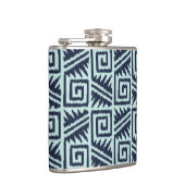 Flasques Motif Aztec Ikat - Indigo et Bleu Clair (Droite)