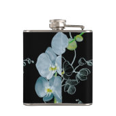 Flasques Motif blanc d'orchidées d'aquarelle (Dos)