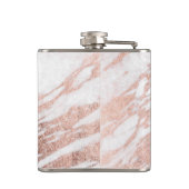 Flasques Motif blanc et rose élégant chic de marbre d'or (Dos)