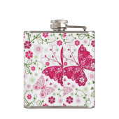 Flasques Motif blanc floral (Dos)