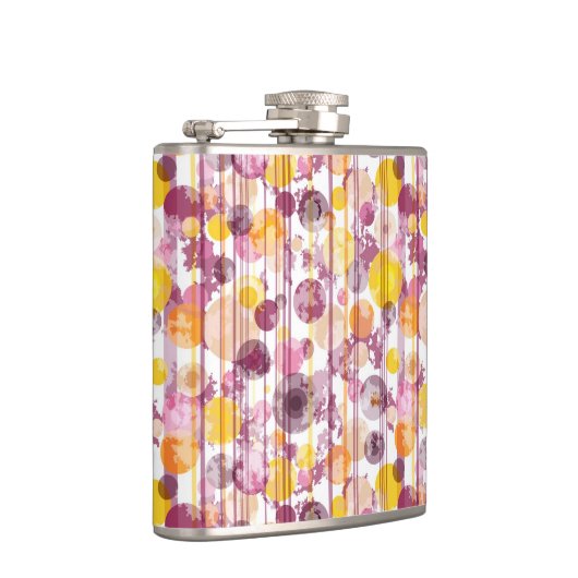 Flasques Motif blanc rayé tacheté (Droite)