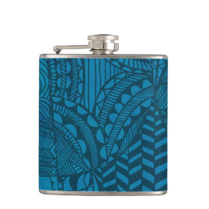 Flasques Motif bleu Abstrait cool