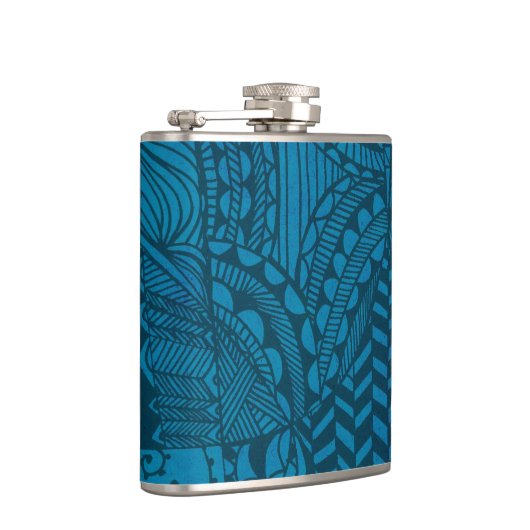 Flasques Motif bleu Abstrait cool (Droite)