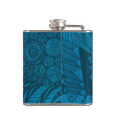 Flasques Motif bleu Abstrait cool (Dos)