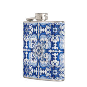 Flasques Motif bleu Azulejo, portugais antique (Gauche)