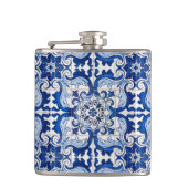 Flasques Motif bleu Azulejo, portugais antique (Devant)