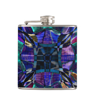 Flasques Motif bleu de fractale