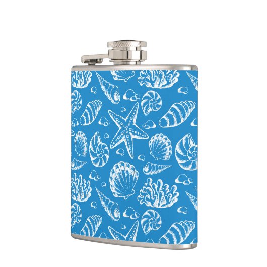 Flasques Motif bleu de plage (Gauche)