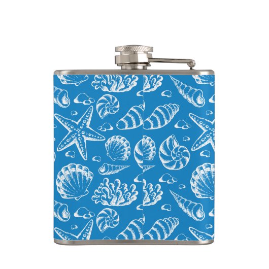 Flasques Motif bleu de plage (Dos)