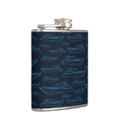 Flasques Motif bleu de yacht (Droite)