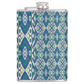 Flasques motif bleu et vert avec un arrière - plan blanc (Devant)