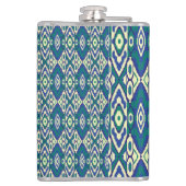 Flasques motif bleu et vert avec un arrière - plan blanc (Dos)