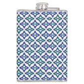 Flasques motif bleu et vert avec un arrière - plan blanc (Dos)