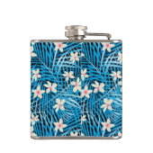 Flasques Motif bleu Feuille (Dos)