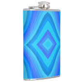 Flasques Motif bleu rétro (Droite)