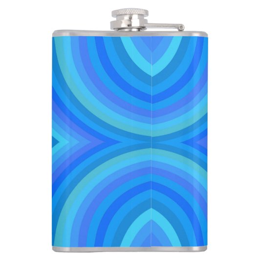 Flasques Motif bleu rétro (Dos)