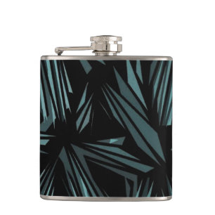 Flasques Motif bleu verre brisé Abstrait