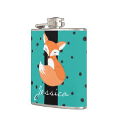 Flasques Motif Blushing Fox et Dots (Gauche)