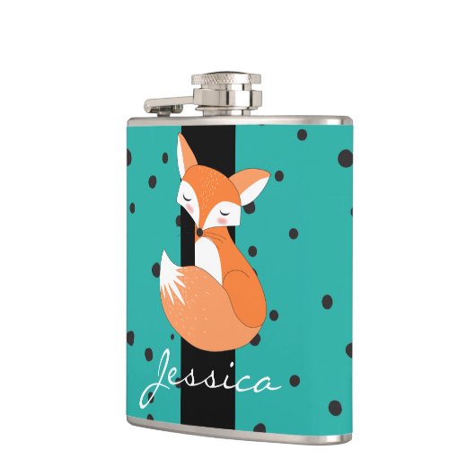 Flasques Motif Blushing Fox et Dots (Gauche)