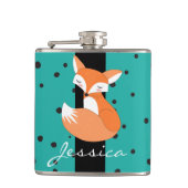 Flasques Motif Blushing Fox et Dots (Devant)