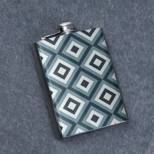 Flasques Motif Carré bleu
