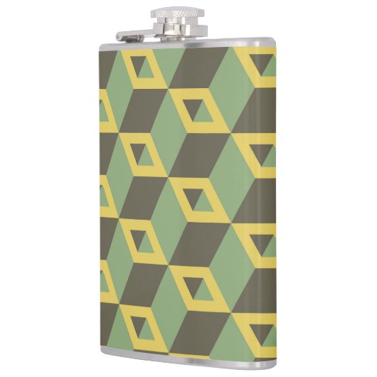 Flasques motif Carré d'illusion 3D (Gauche)