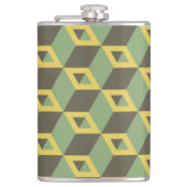 Flasques motif Carré d'illusion 3D (Devant)