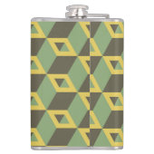 Flasques motif Carré d'illusion 3D (Dos)