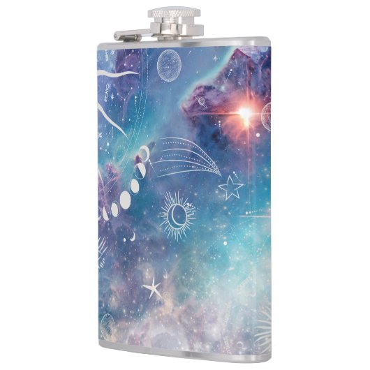 Flasques Motif céleste bleu violet (Gauche)