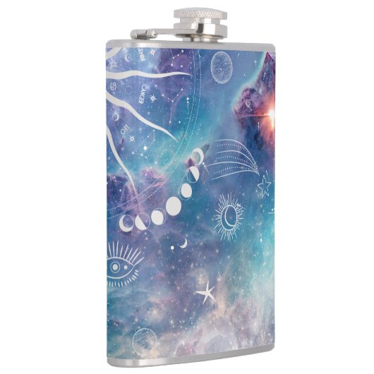 Flasques Motif céleste bleu violet (Droite)