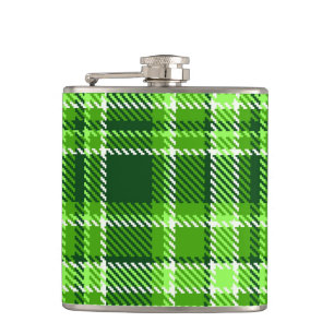 Flasques Motif Checkered de couleur verte