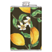 Flasques Motif citron verni à la main (Dos)