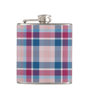 Flasques Motif classique bleu rouge