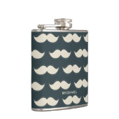 Flasques Motif classique de moustache sur noir personnalisé (Droite)