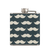 Flasques Motif classique de moustache sur noir personnalisé (Dos)