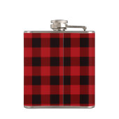 Flasques Motif classique rouge noir plaid pinecone (Dos)