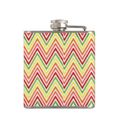 Flasques Motif coloré de Chevron de zigzag (Dos)
