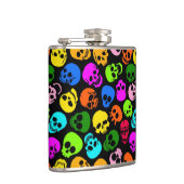 Flasques Motif coloré de crânes dans le noir (Droite)