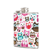 Flasques motif coloré de hibou (Gauche)