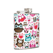 Flasques motif coloré de hibou (Droite)