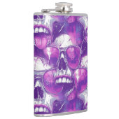 Flasques Motif crâne avec lunettes de soleil violettes (Droite)